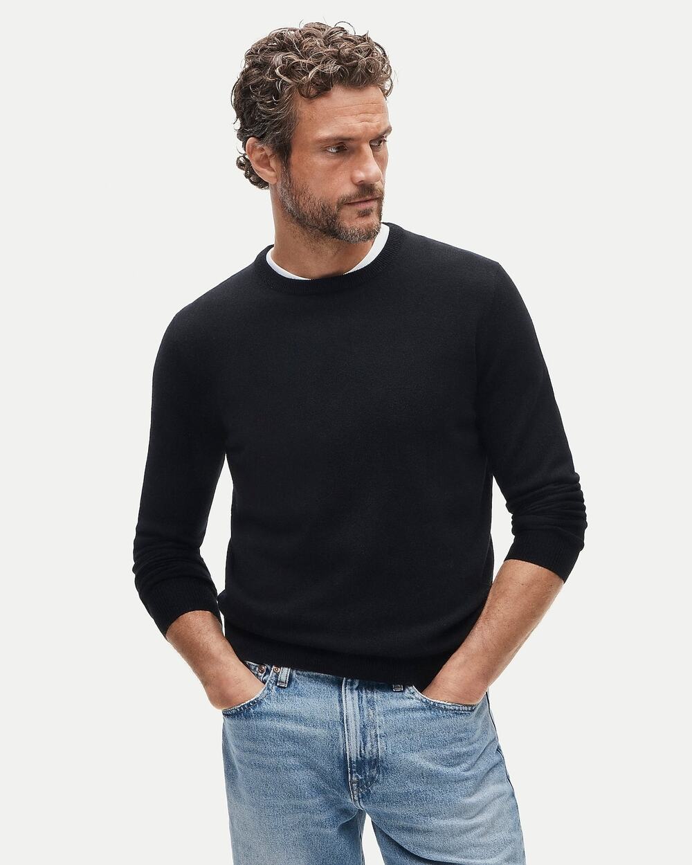 J. Crew Men's Cashmere Crewneck Sweater Long Sleeves Black Size Small NWT